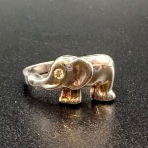 Sterling Silver Elephant Ring Milor Italy 925 Figural Animal Size 8